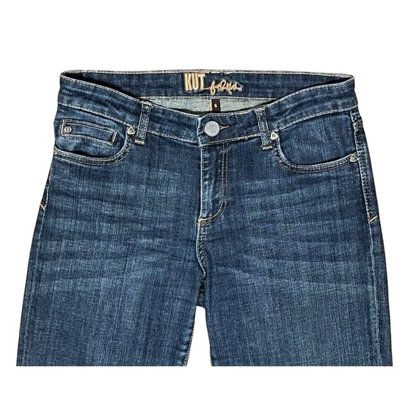Kut From The Kloth Women Boot Cut Jeans Blue Size 6 Mid Rise Stretch Zipper - Picture 10 of 16